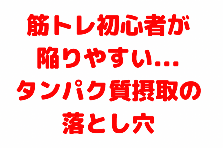 筋トレ初心者が陥りやすい...タンパク質摂取の落とし穴