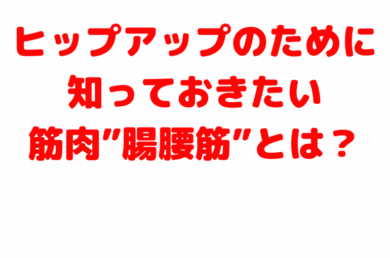 ヒップアップのために知っておきたい筋肉”腸腰筋”とは？